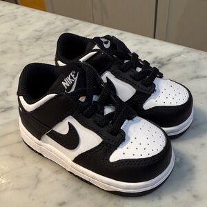 Black and white Nike Dunks. Infant size 3.5. Excellent condition. Slip on.